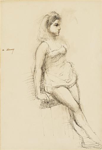 ARSHILE GORKY (1904 - 1948, AMERICAN) Standing Woman.                                                                                            